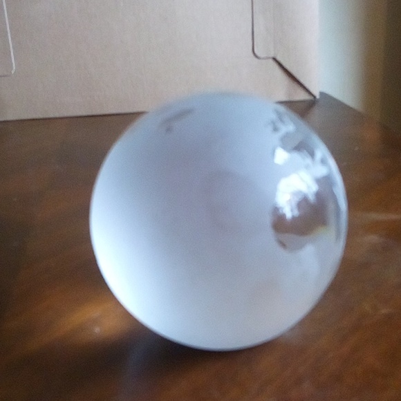Earth globe paperweight 3" high - solid, heavy & very cool - Picture 6 of 6